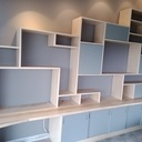 Bibliothèque bureau en frêne