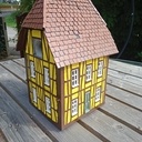 Nichoir à mésanges Ciment et bois