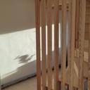 Escalier et claustra - Frêne massif et mpx frêne