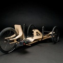 Tricycle couché entrainé par une visseuse à batterie