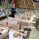 Sapin de hiver géant custom-made, concept store Lyon noir brillant