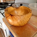 Bol en murier avec  bordure brute