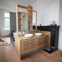 Meuble de salle de bain deux faces