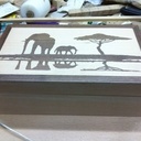 Boite à thé plaquée