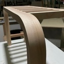 Banc cintré frêne/sipo