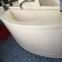 Meuble SDB cintré en plan