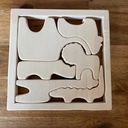 Un puzzle / casse-tête "Animaux de la savane" en bois