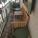 Banc à apéro à tablette escamotable