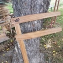 Pied a coulisse pour cubage de grumes .