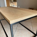 Table basse bois et métal