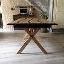 Table en douelle de barrique