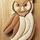 Hiboux en intarsia