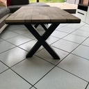 Table basse joints type pont de bateau