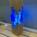 Veilleuse frêne et résine époxy