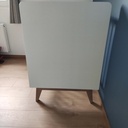 Lit bébé en MDF/sapin blanc