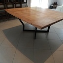 Table bois - métal avec rallonges papillons