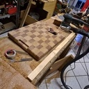 Planche à découper en bois de bout (KDO pour le Papa)