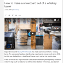 Un snowboard fait à partir d'un tonneau de whiskey!