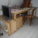 Un espace bureau en frêne