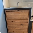 Aménagements sous vasque en chêne