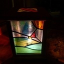 Lampe réalisée à 4 mains