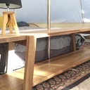 Banc pied de lit en noyer