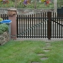 Clôture et portail en aluminium et bois