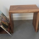 Desserte de fauteuil en Noyer 3 usages