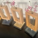 Soliflore bois et verre - déclinaison