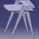 Plan bureau en cerisier de Cama