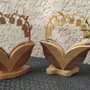 Petit panier bois  porte muguets