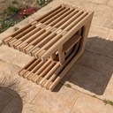 Table basse en camaïeu de chêne déclassé