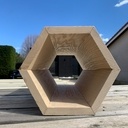 Pot Parapluie en hexagone frêne brossé