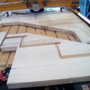 Escalier en frêne avec plat forme