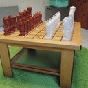 Table basse  avec jeux d'échecs