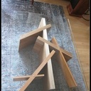 Table basse bois et verre inspiration japonaise