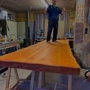 Plateau de table bord brut.