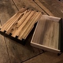 Boite à crayons olivier et chêne