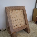 Lampe en bois tissé