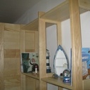 Armoire et étagères en frêne