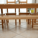 Banc en chêne et sipo