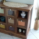 Meuble type grainetier en surcyclage (upcycling pour les grands bretons)