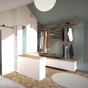 Mur de rangement dressing