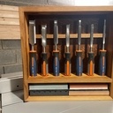 Étagère pour ciseaux à bois