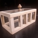 Boîte déco en vers de bois.