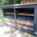 Relooking meuble TV  avec de l'epoxy