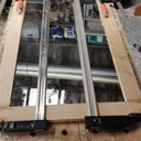 Mirroir coiffeuse en chêne et plateau oval en hêtre