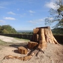 Le trône dominant la vallée.