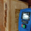 Rangement pour lames de scie circulaire.