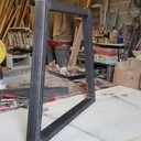 Table Mélèze et acier